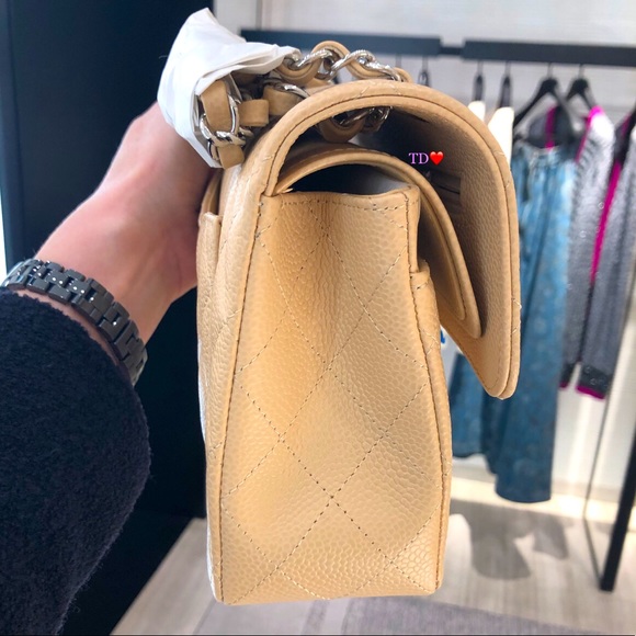 ❌SOLD❌✨Chanel beige Clair (S)  classic double flap (caviar) - Picture 6 of 7